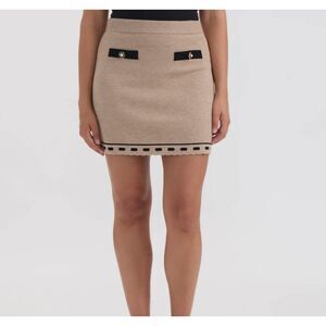 Ellen Tracy Mini Skirt with Contrast Trim, Size M